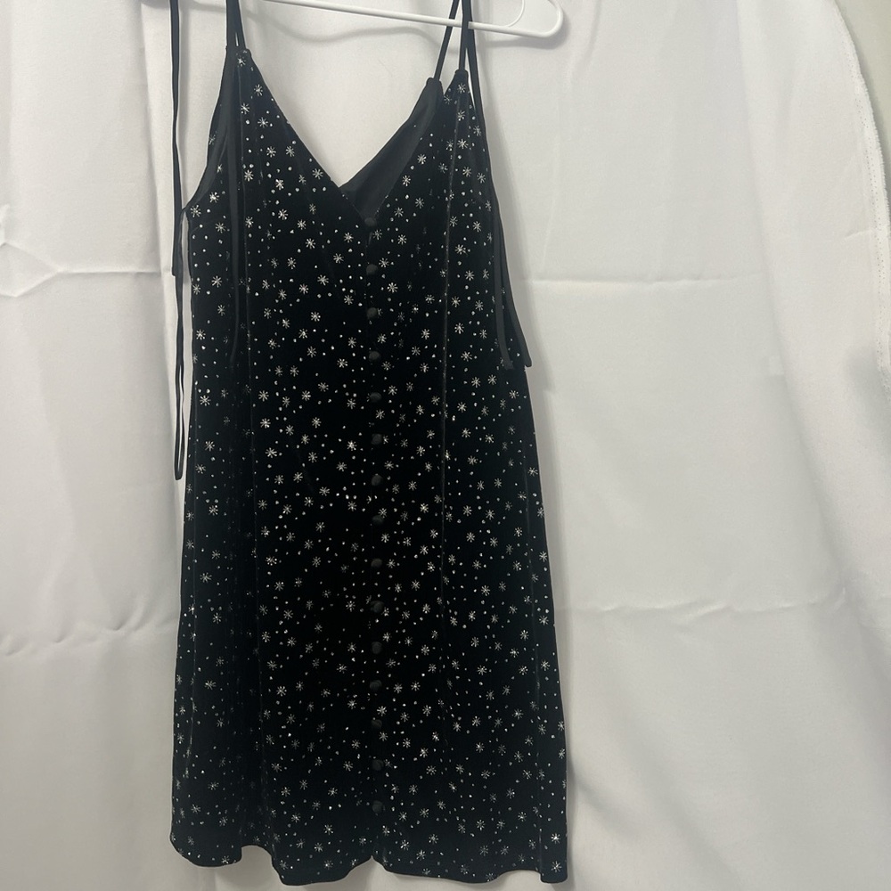 Black Starry Slip Dress